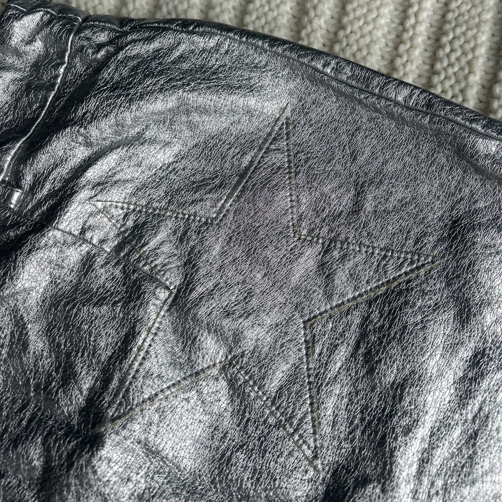 Silver Star Embossed Skirt, Size M